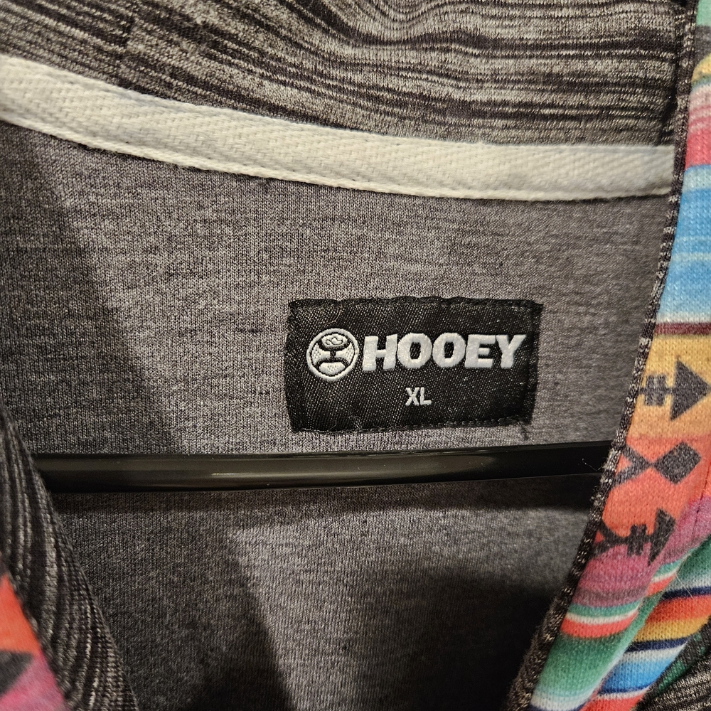 Hooey Gray and Tribal Multicolor Patterned Hoodie Salado - Picture 3 of 9